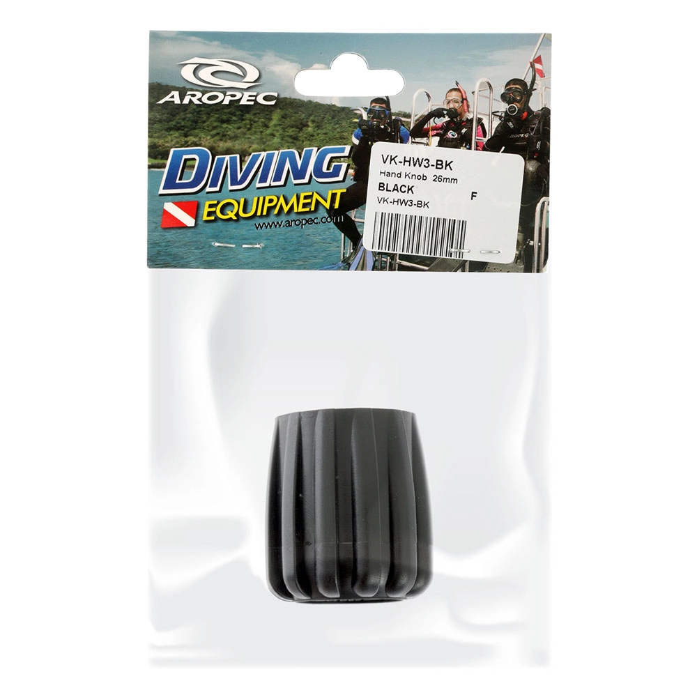Aropec Hand Knob for Dive Tank Valve 26.9mm Black Aropec Hand Knob for Dive Tank Valve 26.9mm Black