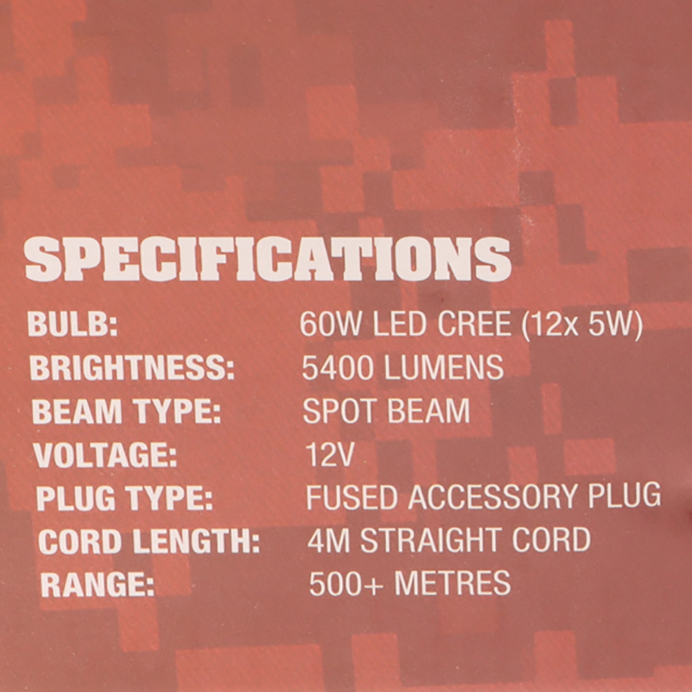 Night Saber 5400lm Corded Handheld LED Spotlight