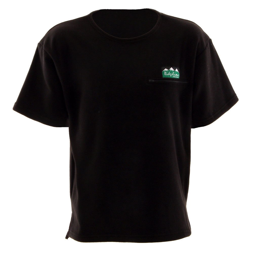 Ridgeline Premium Workmans Mens Fleece Zip T-Shirt Black 3XL