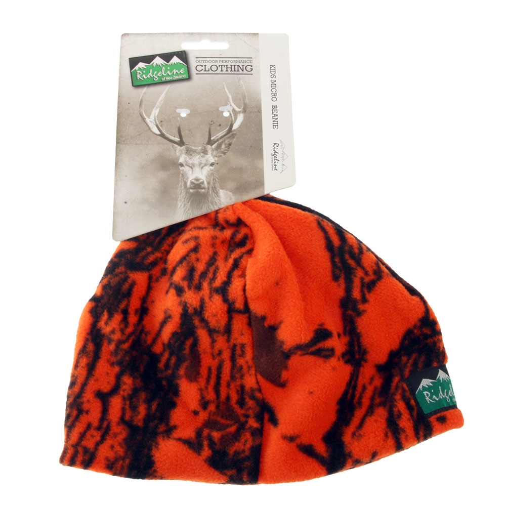 Ridgeline Kids Micro Beanie Blaze Camo