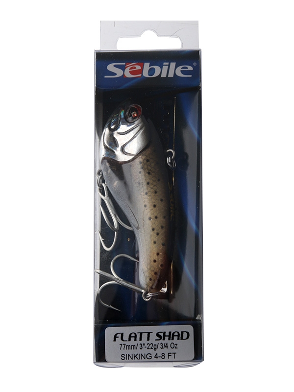 Sebile Flatt Shad Vibrating Crankbait Lure 77mm Blood Red Dark