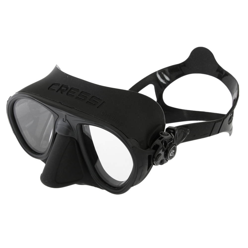 Cressi Calibro Corsica Adult Dive Mask and Snorkel Set Black