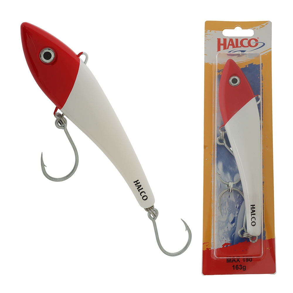 Halco Max 190 Minnow Lure 190mm 155g White Redhead