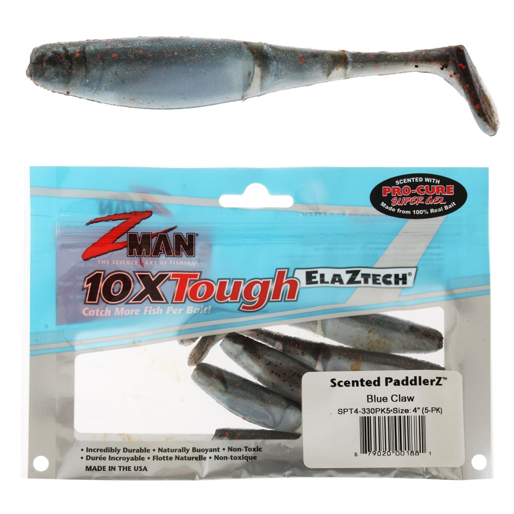 Z-Man PaddlerZ Scented Soft Bait 10cm Blue Claw