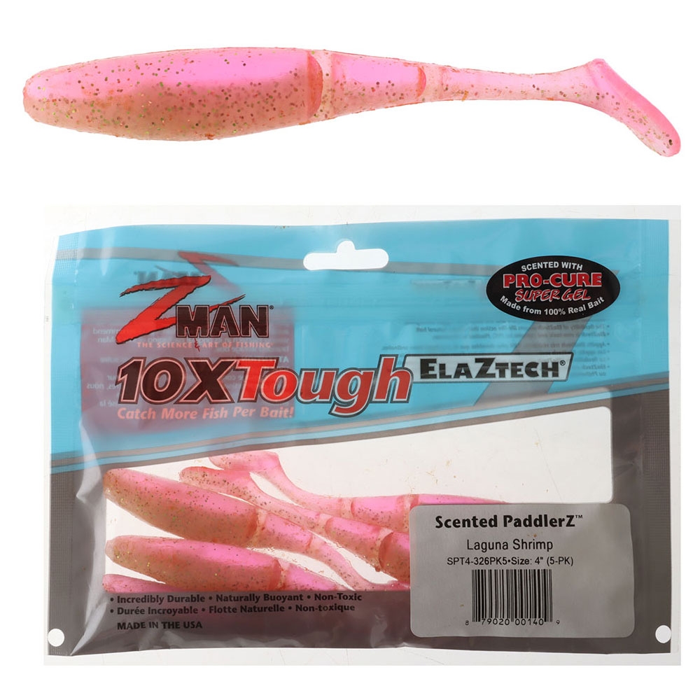 Z-Man PaddlerZ Scented Soft Bait 10cm Laguna Shrimp