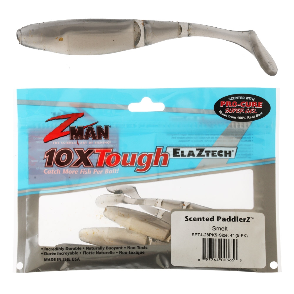 Z-Man PaddlerZ Scented Soft Bait 10cm Smelt
