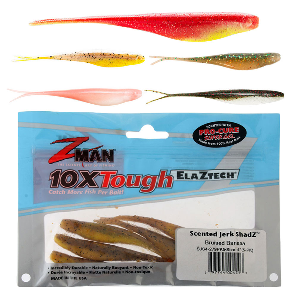 Z-Man Jerk ShadZ Scented Soft Bait 10cm Qty 5
