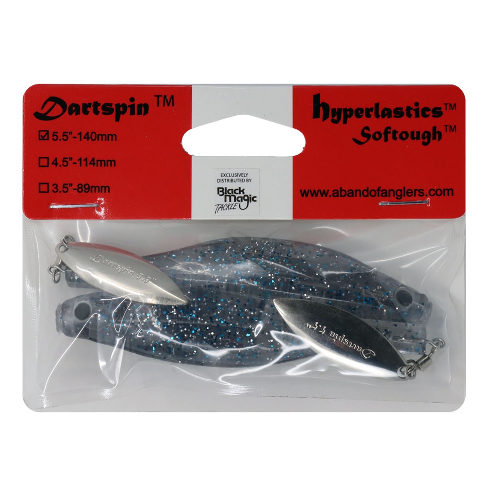 Black Magic Dartspin Soft Bait Lure 15cm Smoke Blue