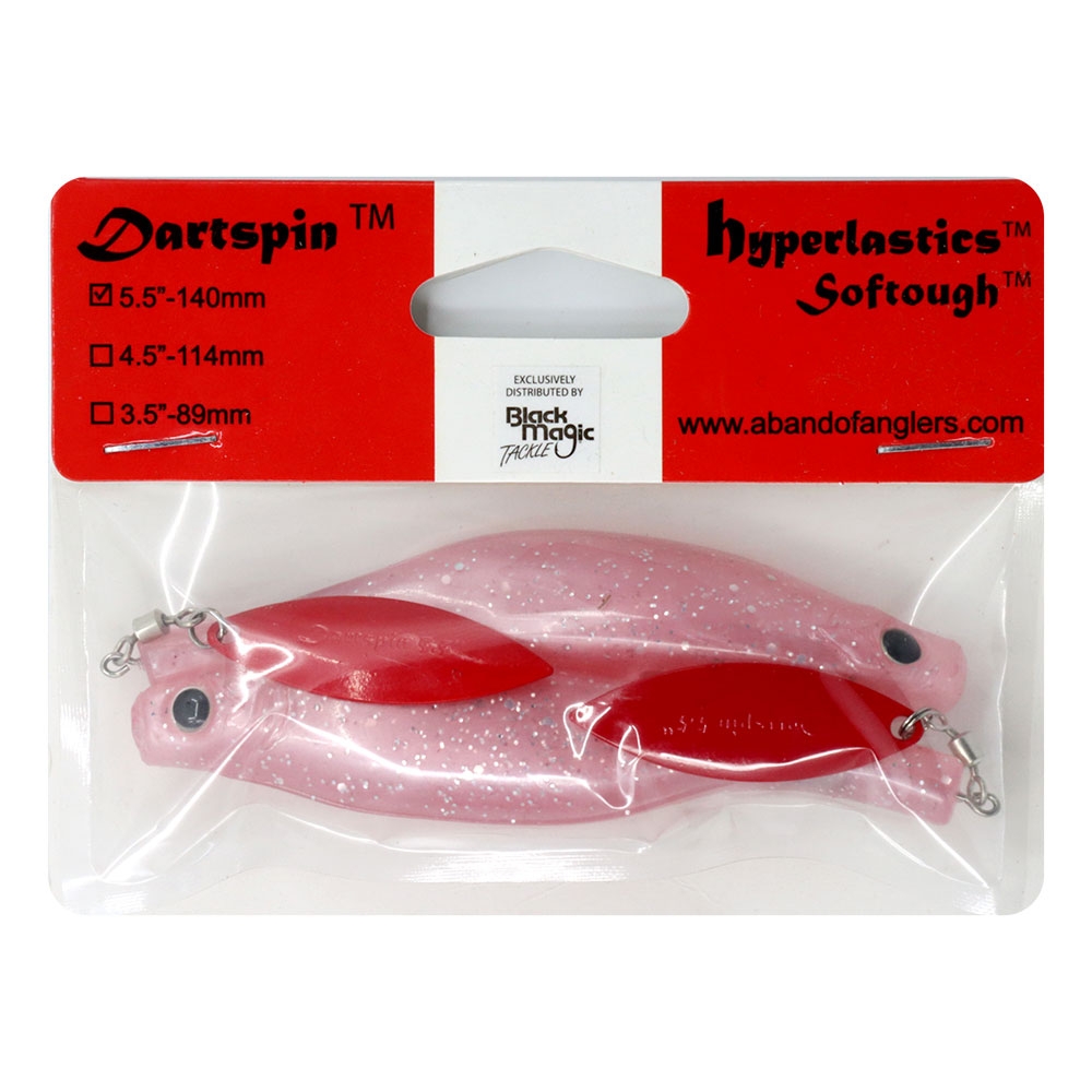 Black Magic Dartspin Soft Bait Lure 15cm UV Pink