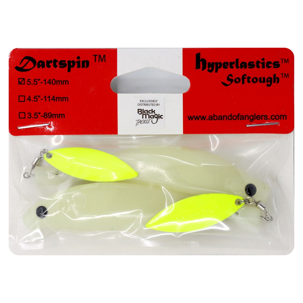 Black Magic Dartspin Soft Bait Lure 15cm Glow