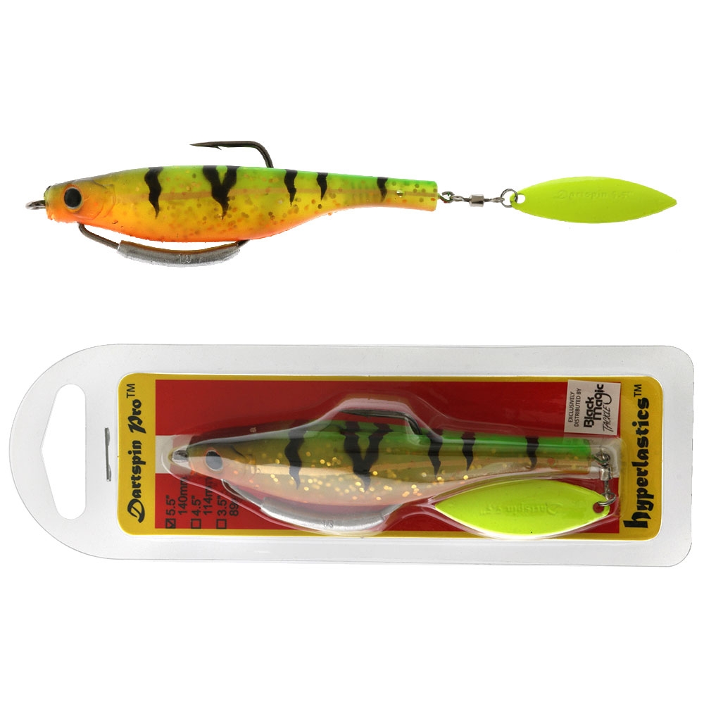 Black Magic Dartspin Pro Soft Lure 5.5in Fire Tiger