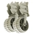 Folding Dinghy Launching Wheels for Inflatable Boats Off White