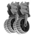 Folding Dinghy Launching Wheels for Inflatable Boats Grey