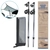 Oceansouth Bimini Sun Shade Extension Kit 1.7m x 1.7m x 1.4m Black