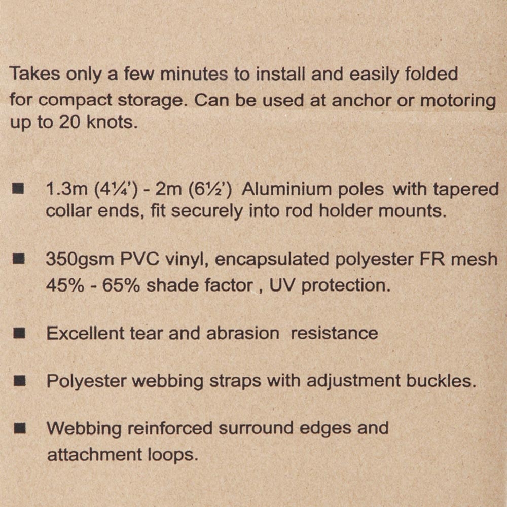 Oceansouth Bimini Sun Shade Extension Kit