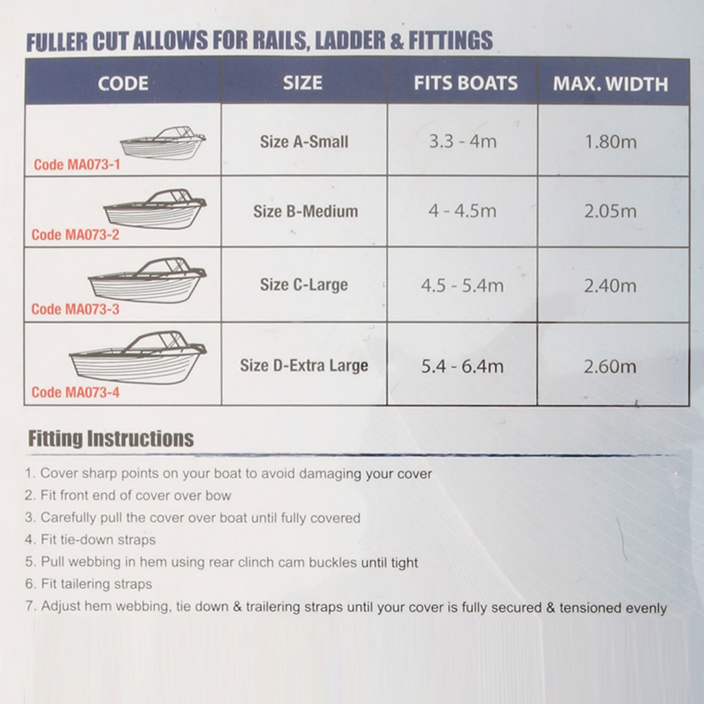 Oceansouth Trailerable Boat Storage Cover