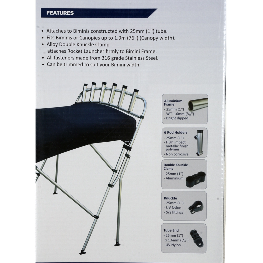Oceansouth Aluminium Clamp-On Rocket Launcher