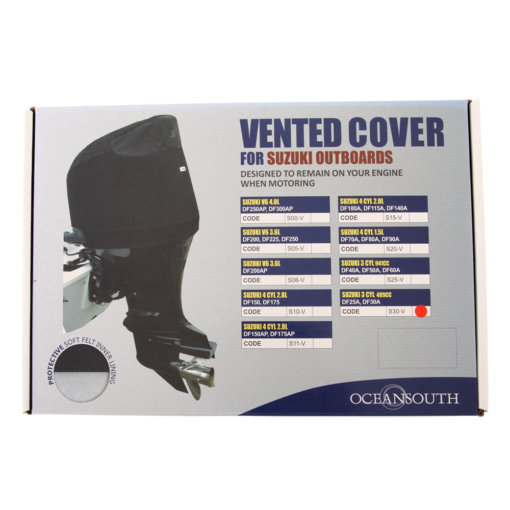 Oceansouth Vented Outboard Motor Cover for Suzuki 3 CYL S30-V