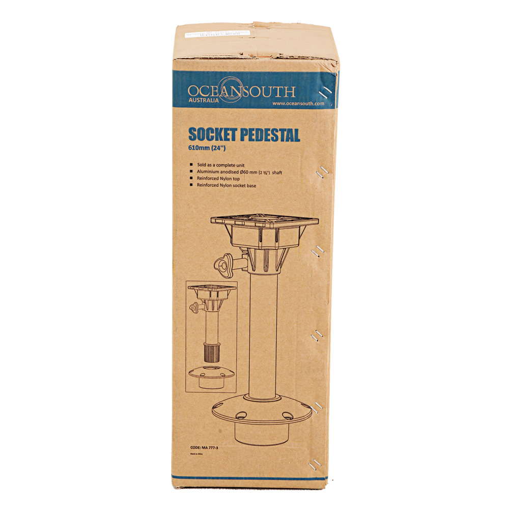Oceansouth Socket Boat Seat Pedestal with Swivel Top 610mm