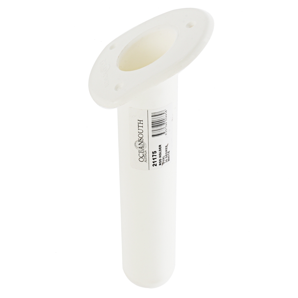 Oceansouth 30-Degree Angled Oval Rod Holder White