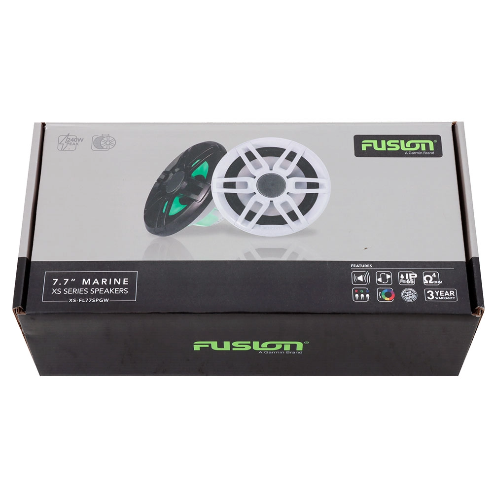 Fusion XS-FL77SPGW XS Series Sports LED Marine Speakers 7.7in 240W Fusion XS-FL77SPGW XS Series Sports LED Marine Speakers 7.7in 240W