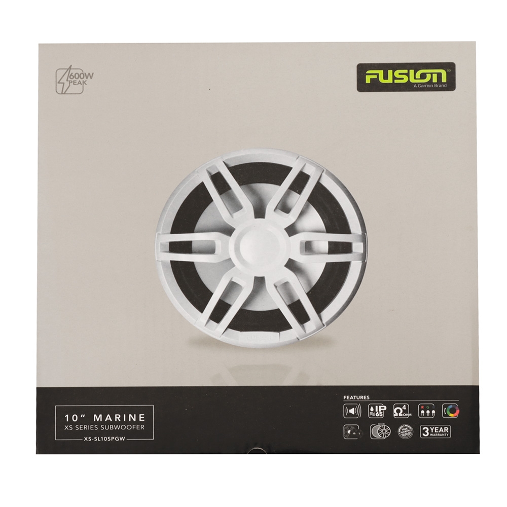 Fusion XS-SL10SPGW XS Series Sports LED Marine Subwoofer 10in 600W