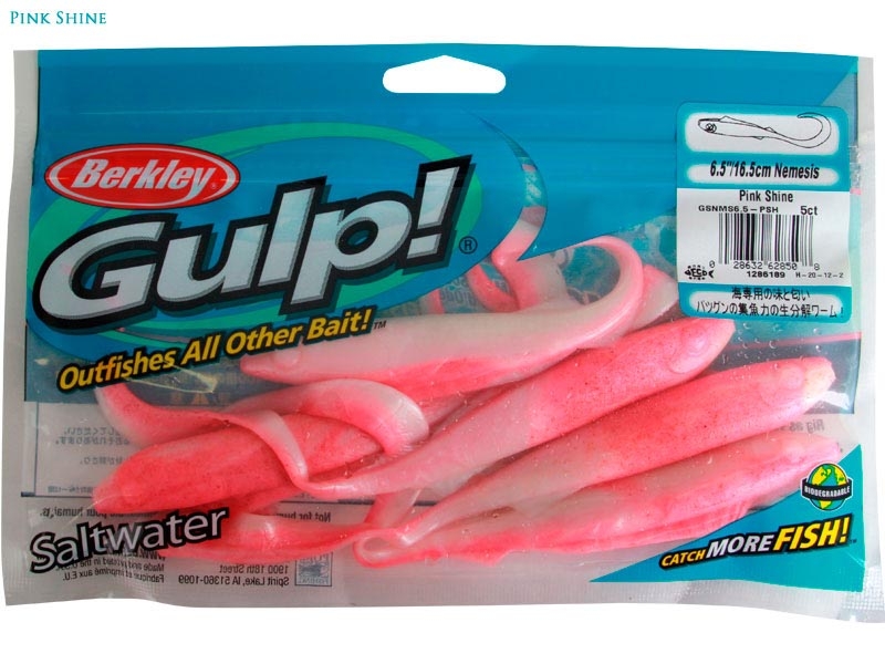Berkley Gulp Nemesis Soft Bait 16.5cm Pink Shine