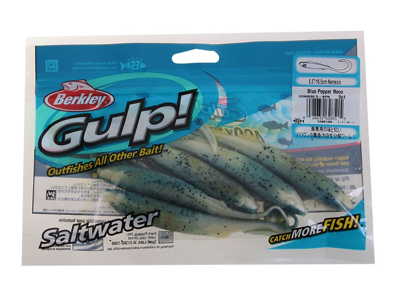 Berkley Gulp Nemesis Soft Bait 16.5cm Blue Pepper Neon