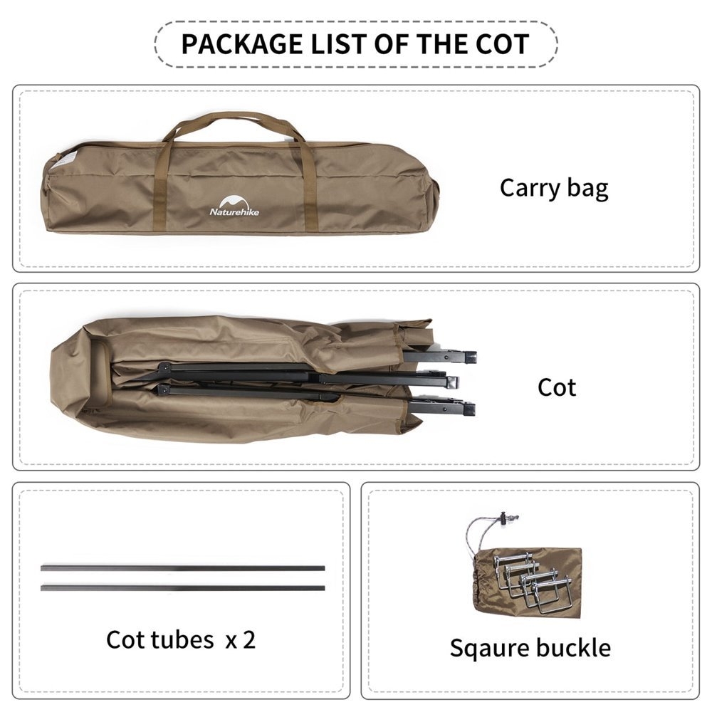 Naturehike Off the Ground Camp Stretcher Bed Single