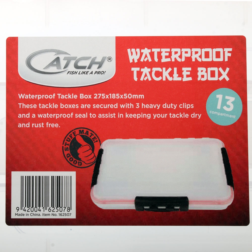 Catch 13 Compartment Airtight Tackle Box 275 x 185 x 50mm