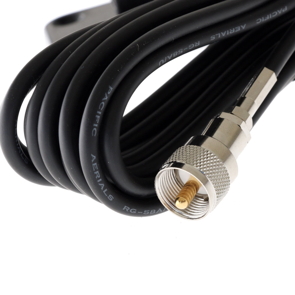 Pacific Aerials Fold Down VHF/Cellular Antenna Mount with Cable Black