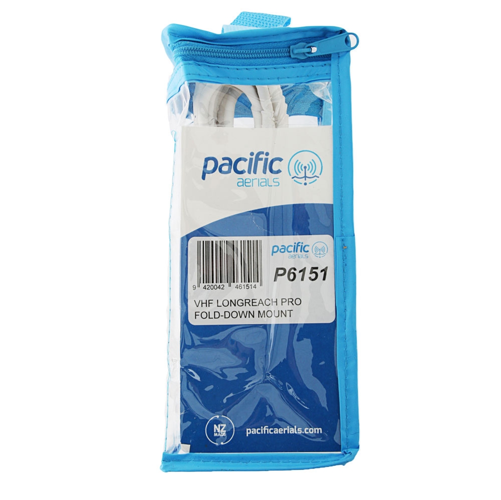 Pacific Aerials VHF/Cellular Heavy Duty Fold Down Mount White