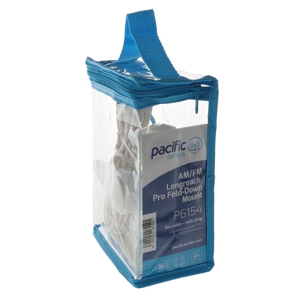 Pacific Aerials AM/FM Heavy Duty Fold Down Mount White