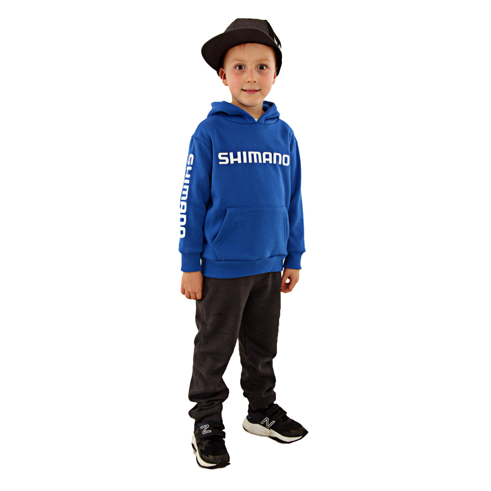 Shimano Corporate Kids Hoodie Blue Size 8