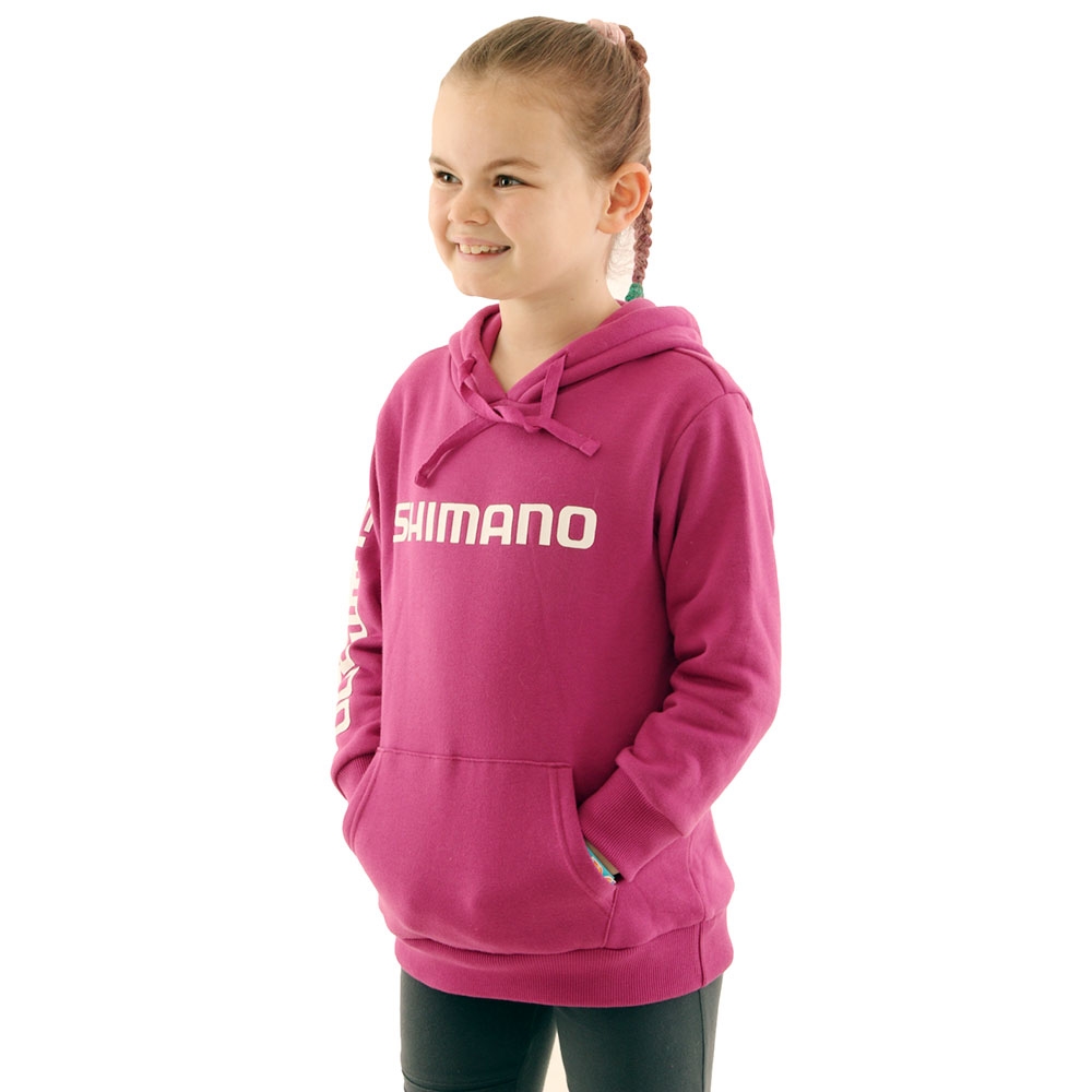 Shimano Corporate Kids Hoodie Fuchsia Size 10