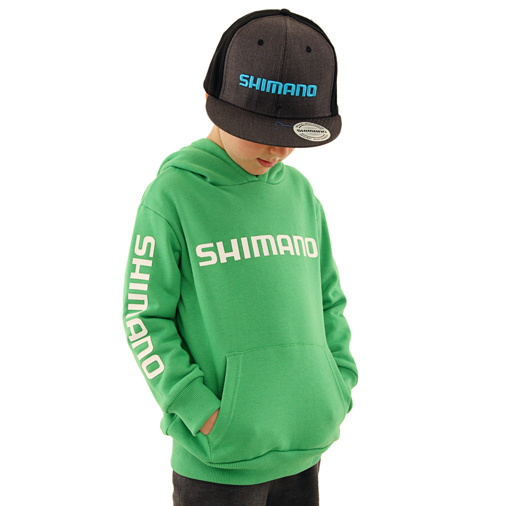 Shimano Corporate Kids Hoodie Green Size 8