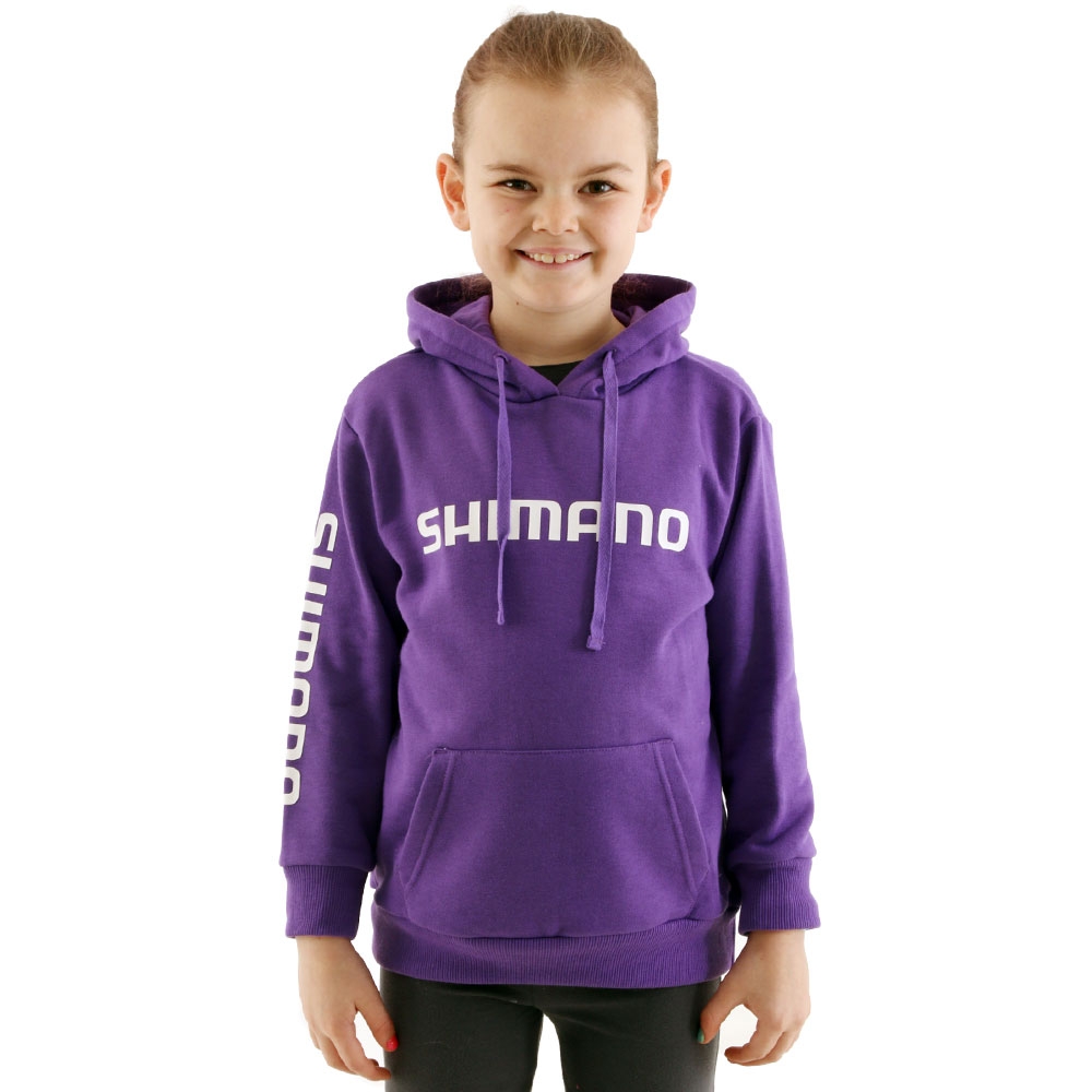 Shimano Corporate Kids Hoodie Purple Size 10