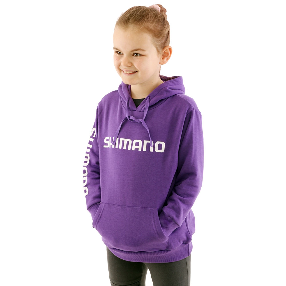 Shimano Corporate Kids Hoodie Purple Size 8