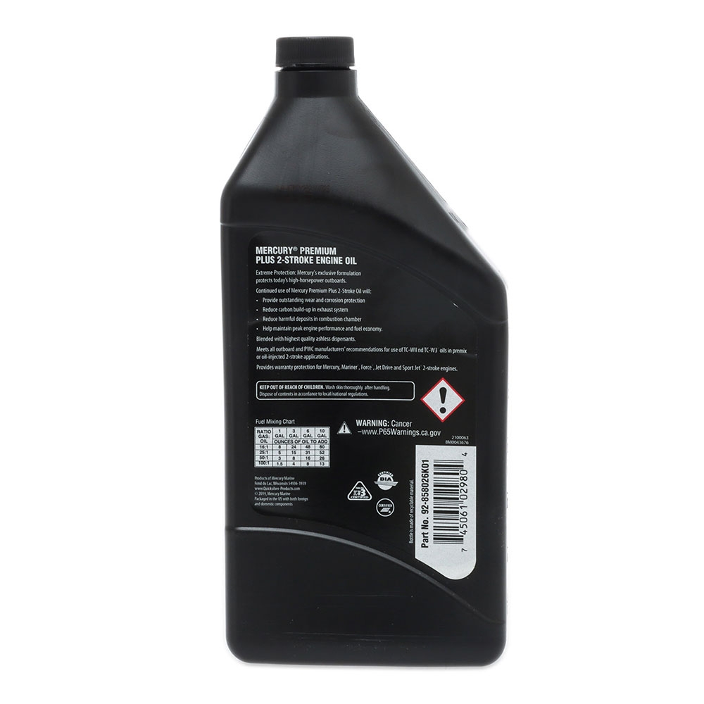 Mercury Premium Plus 2-Stroke Marine Engine Oil 946ml