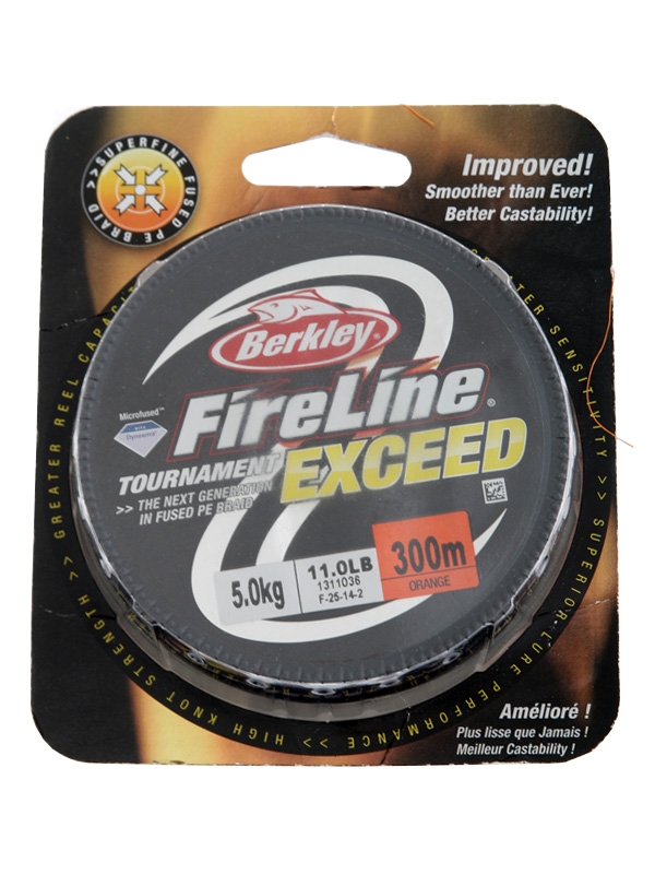 Berkley FireLine Exceed Braid Blaze Orange 300m Spools 5kg