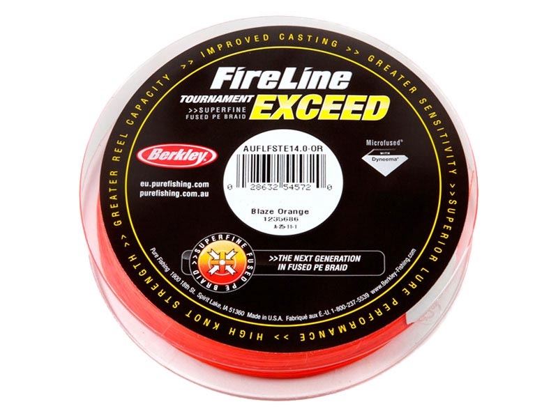 Berkley FireLine Exceed Braid Blaze Orange 300m Spools 7.5kg