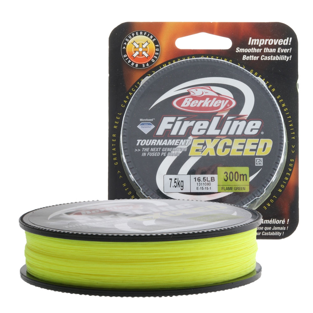 Berkley FireLine Exceed Braid Flame Green 300m 7.5kg 0.20mm