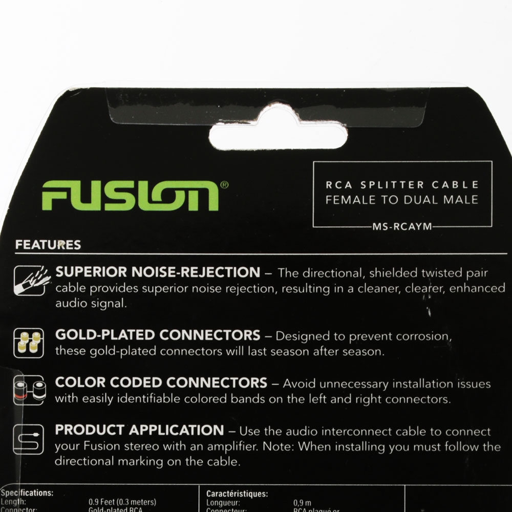 Fusion RCA Splitter Cable Female to Dual Male