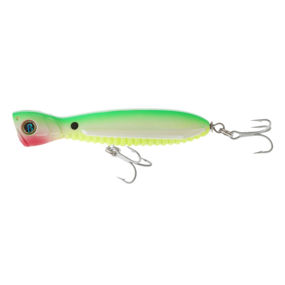Black Magic Ocean Born Flying Popper Lure - Sinking 140mm Lime Glow Chartreuse