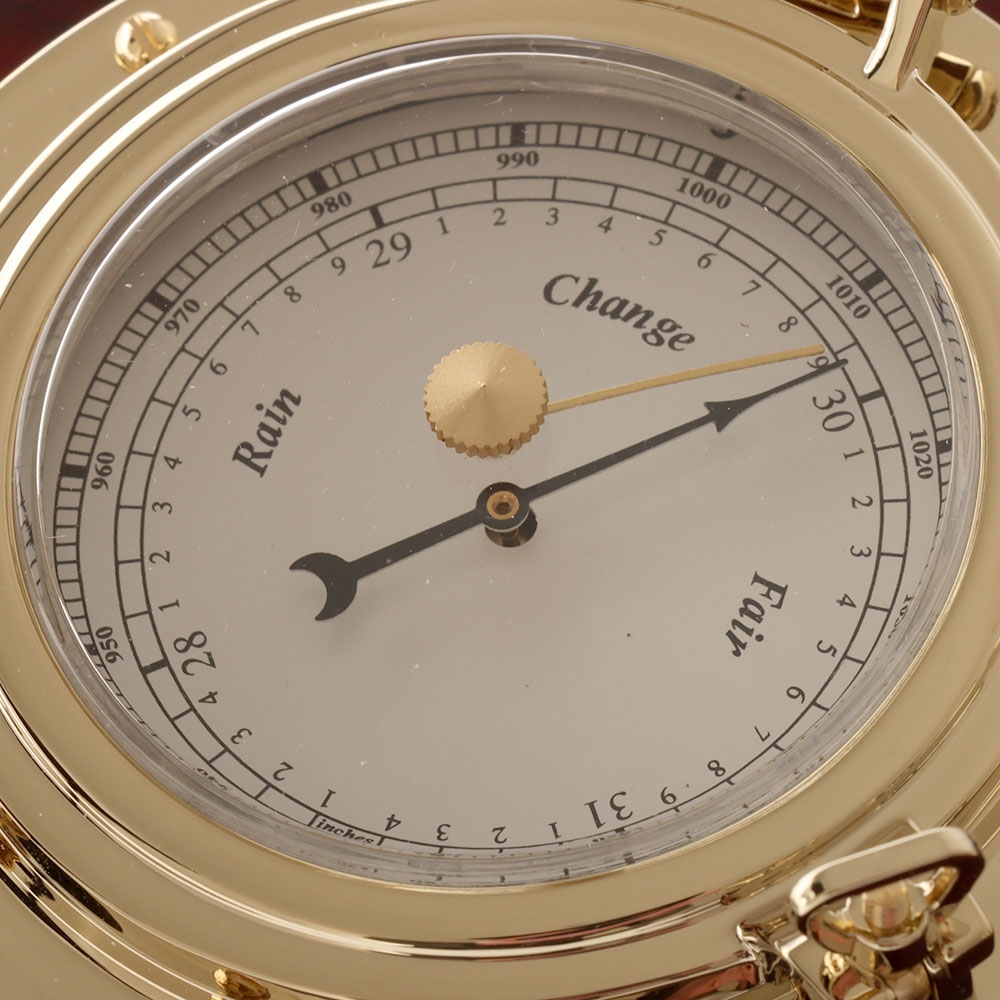 Weems & Plath Porthole Clock and Barometer Desk Set