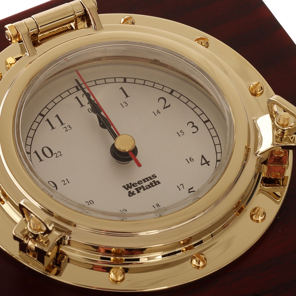 Weems & Plath Porthole Clock and Barometer Desk Set