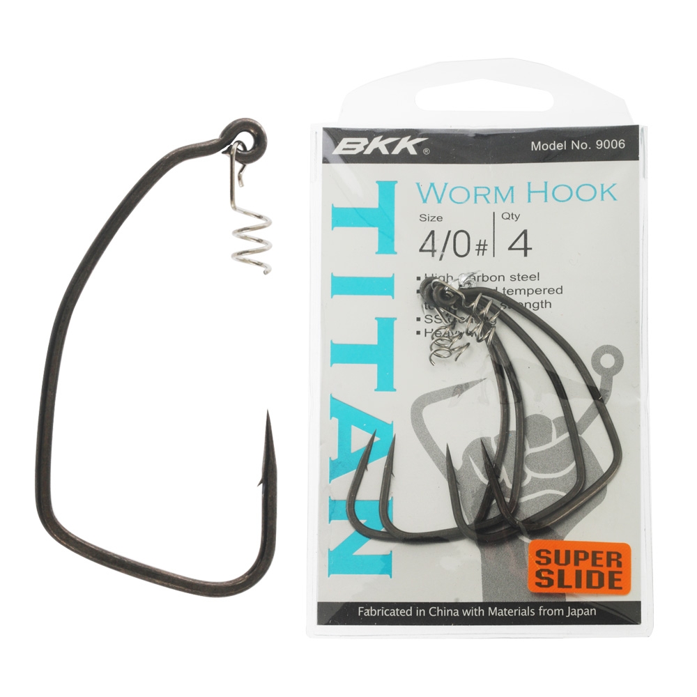 BKK Titan Worm Hooks Size 4/0 Qty 4