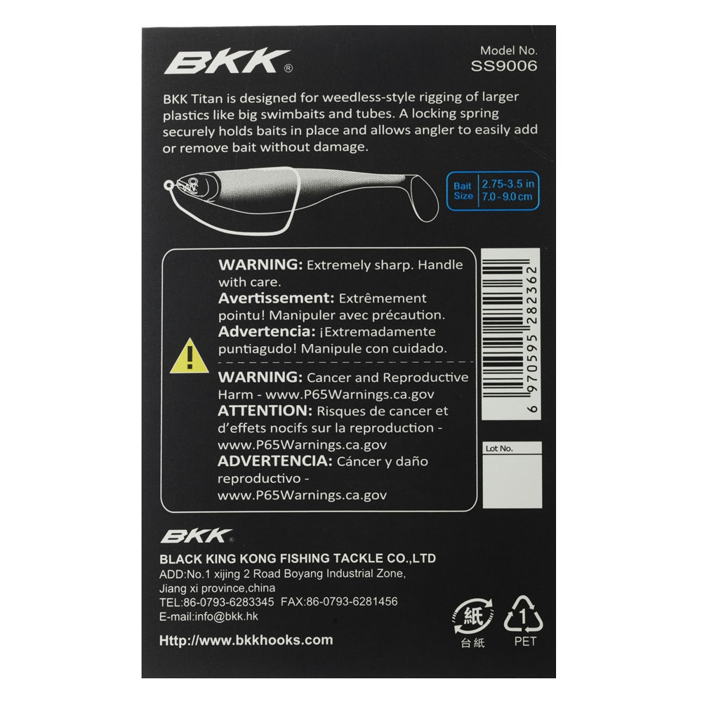 BKK Titan Worm Hooks