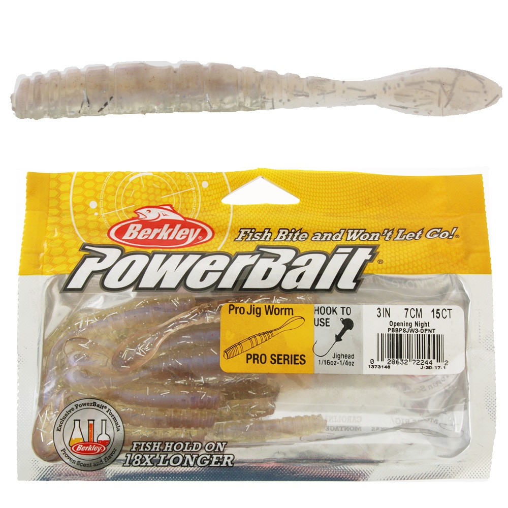 Berkley PowerBait Jig Worm Soft Bait 7cm Opening Night