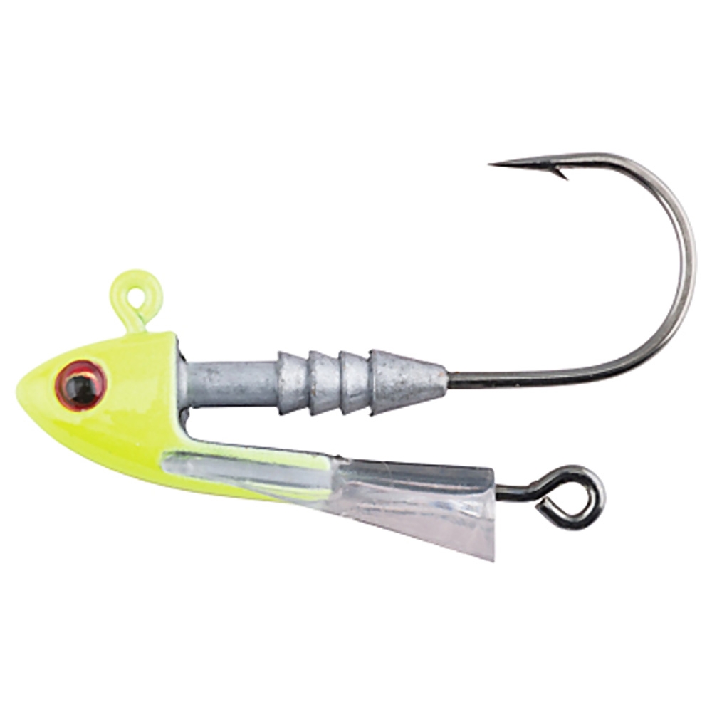 Berkley Snap Jig Heads 1/0 1/4oz Qty 2 Chartreuse